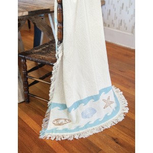 Manual Woodworkers Weavers Shore Thing 2 Layer Cotton Throw MANU1727